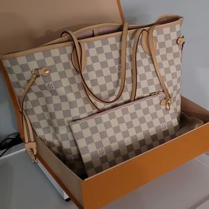 ❤️❤️BRAND NEW❤️❤️ Louis Vuitton Neverfull MM Damier Azur